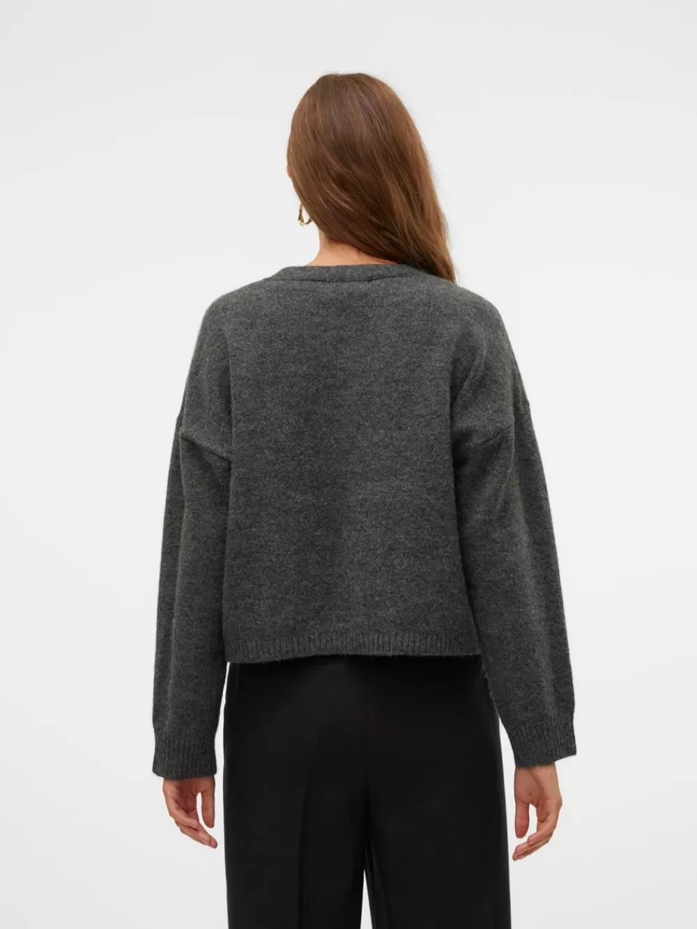 VERO MODA AWGEMMA Neuletakit Dark Grey Melange Fashion