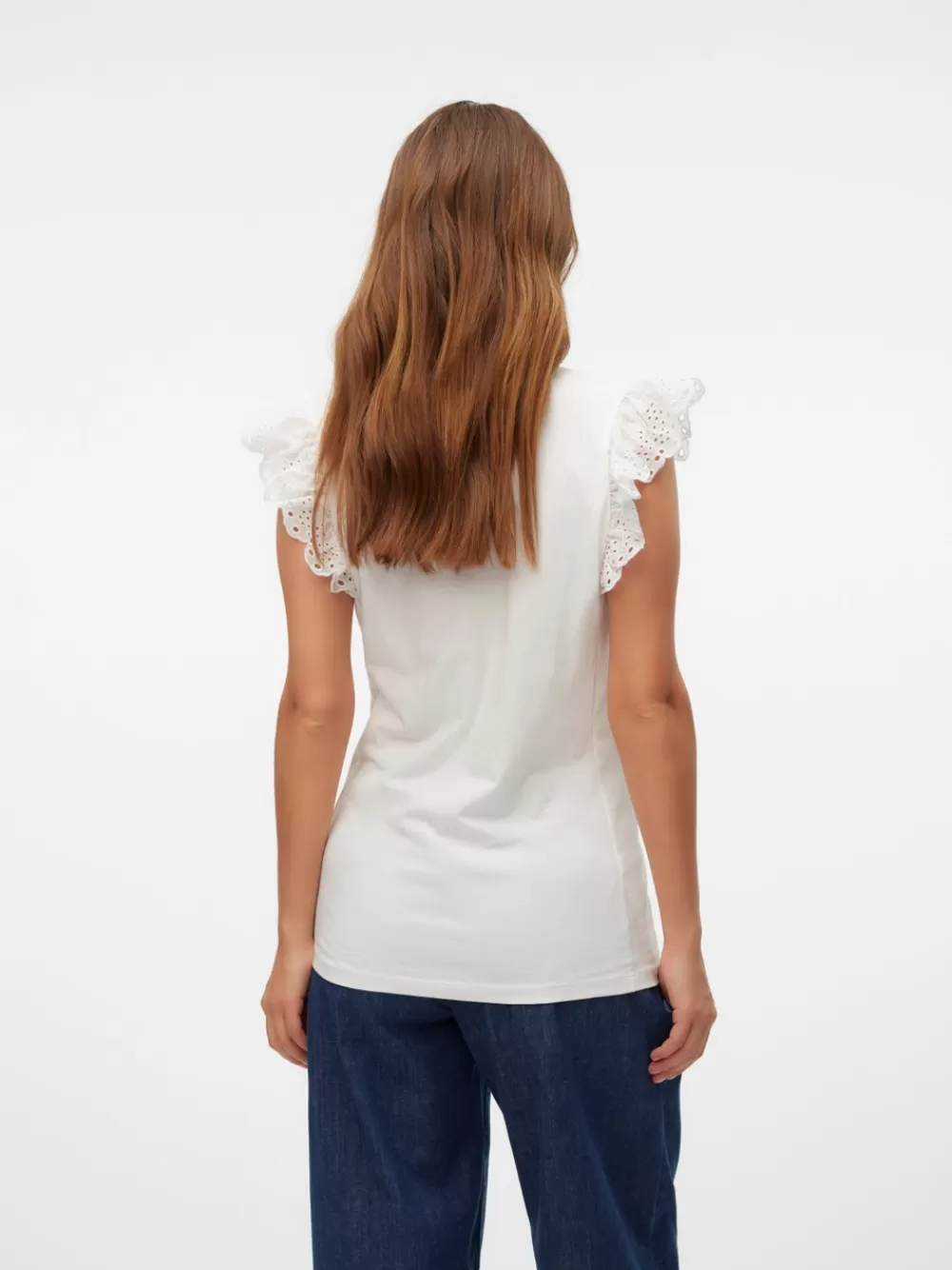 VERO MODA Bodycon fit V-pääntie Hihattomat topit Snow White Clearance