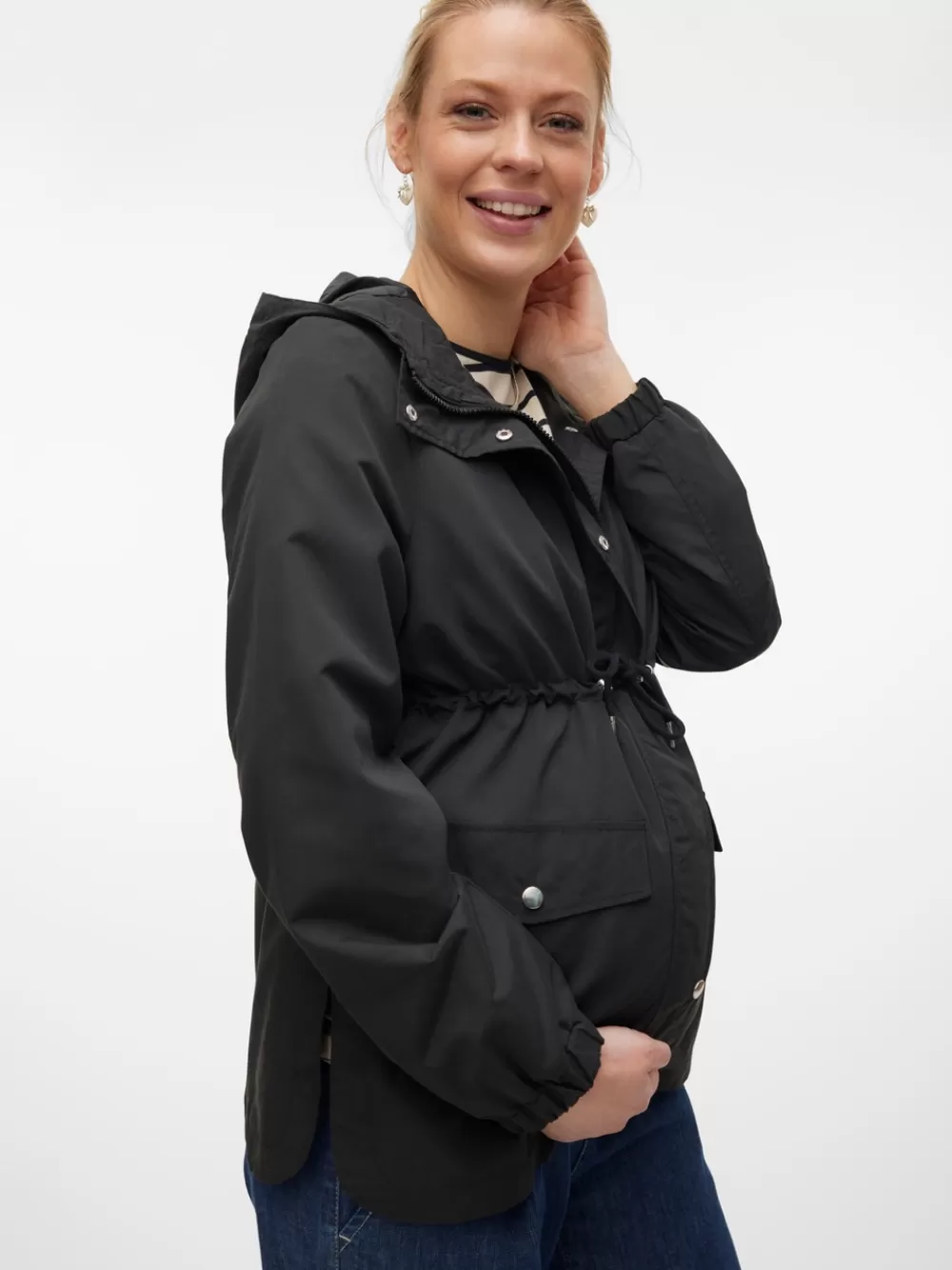 VERO MODA Hupussa Joustavat hihansuut Parkatakit Black New