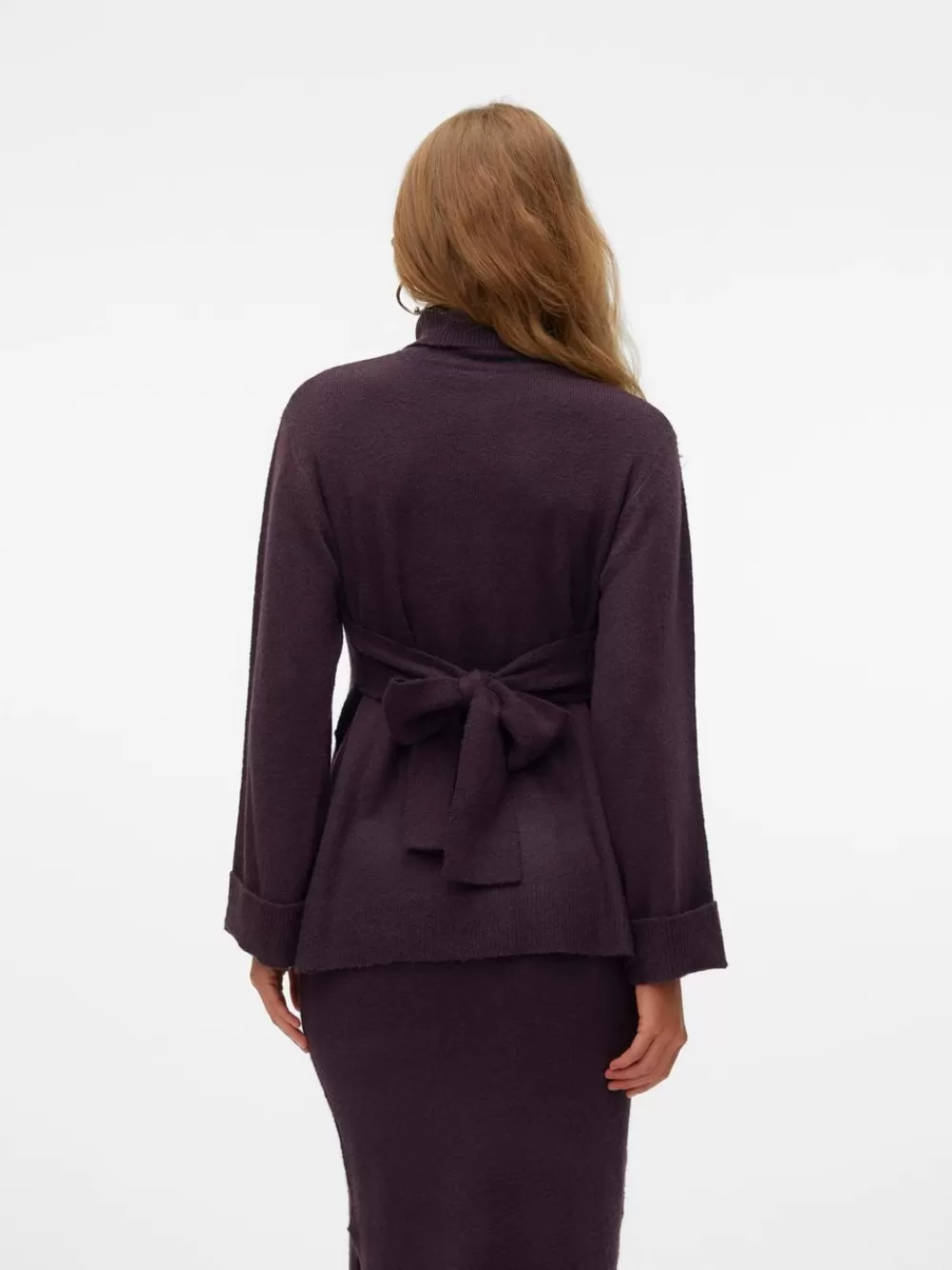 VERO MODA Kaksinkertainen poolokaulus Neulepuserot Plum Perfect Clearance