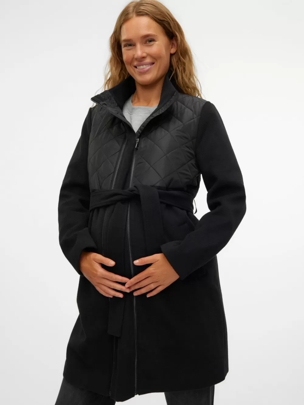 VERO MODA Korkea kaulus Takit Black Cheap