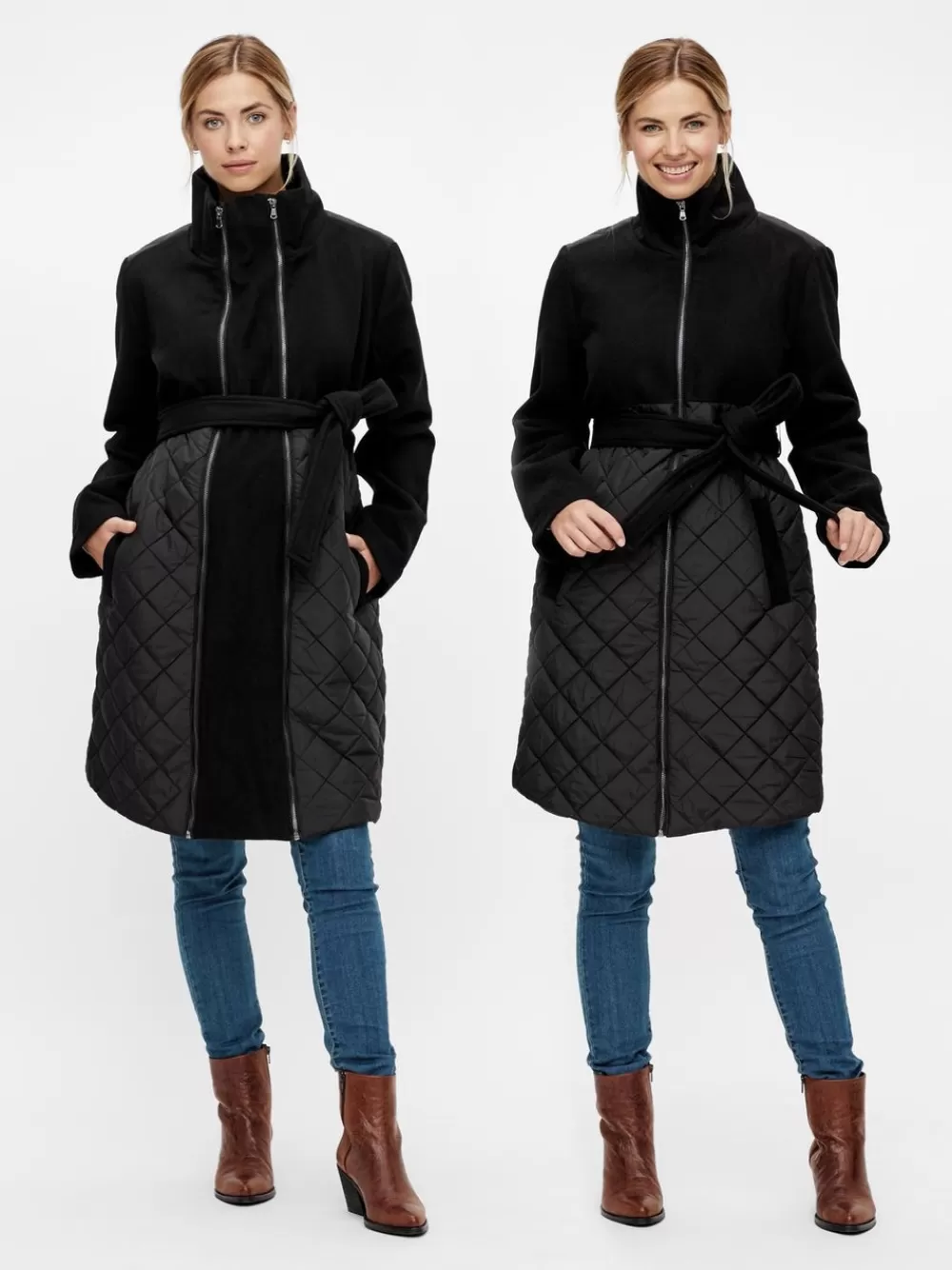 VERO MODA Korkea kaulus Takit Black Hot