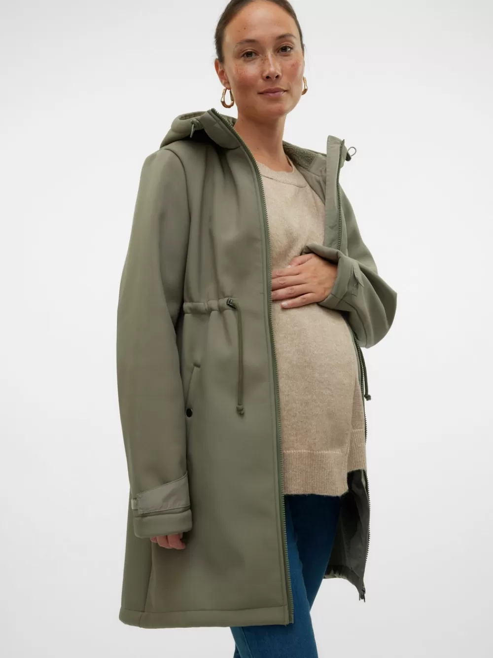 VERO MODA Korkea kaulus Takit Smokey Olive Fashion