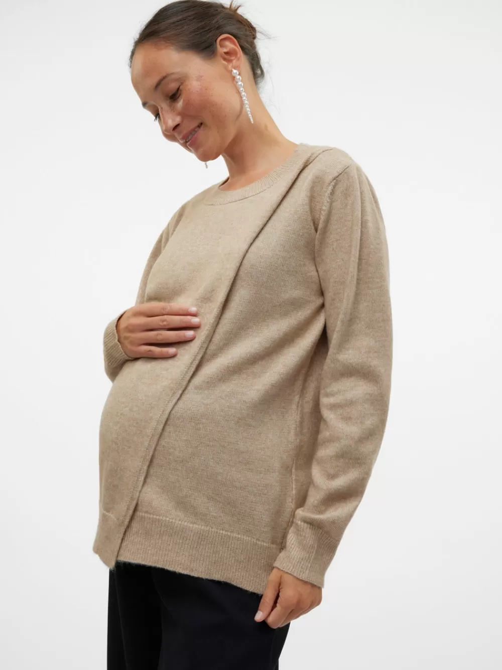 VERO MODA O-pääntie Neulepuserot Natural Melange Cheap