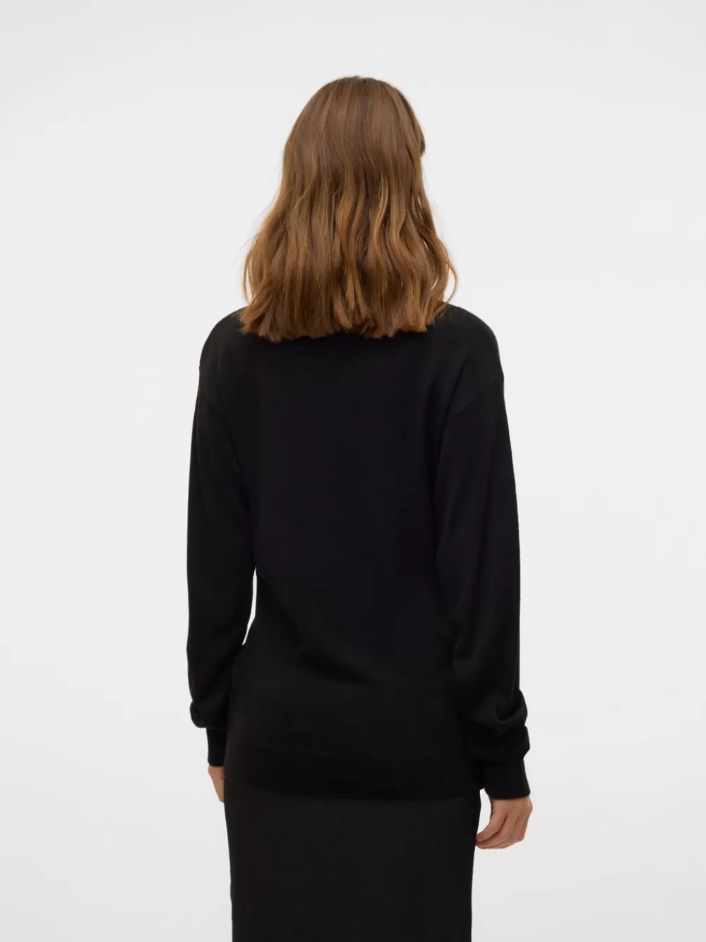 VERO MODA O-pääntie Resorilliset hihansuut Normaalit hihat Neulepuserot Black Cheap