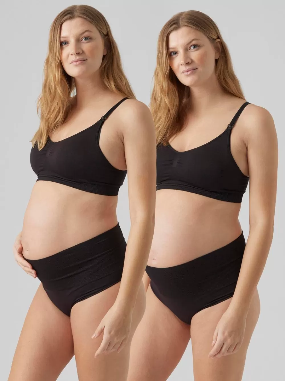 VERO MODA 2-Pack Korkea vyötärö Pikkuhousut Black Outlet