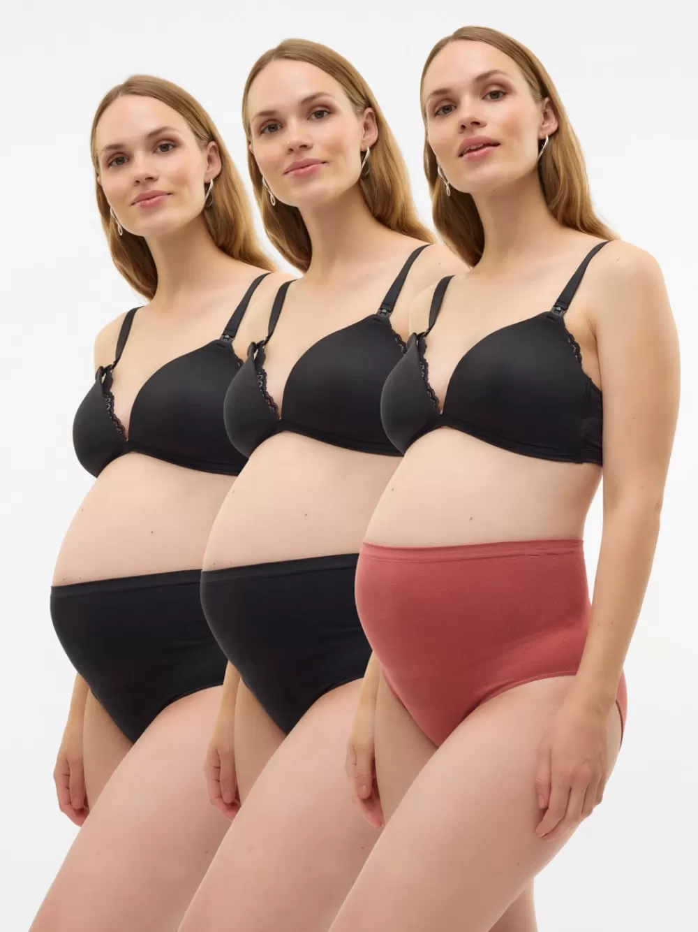 VERO MODA 3-pack Pikkuhousut Marsala Best