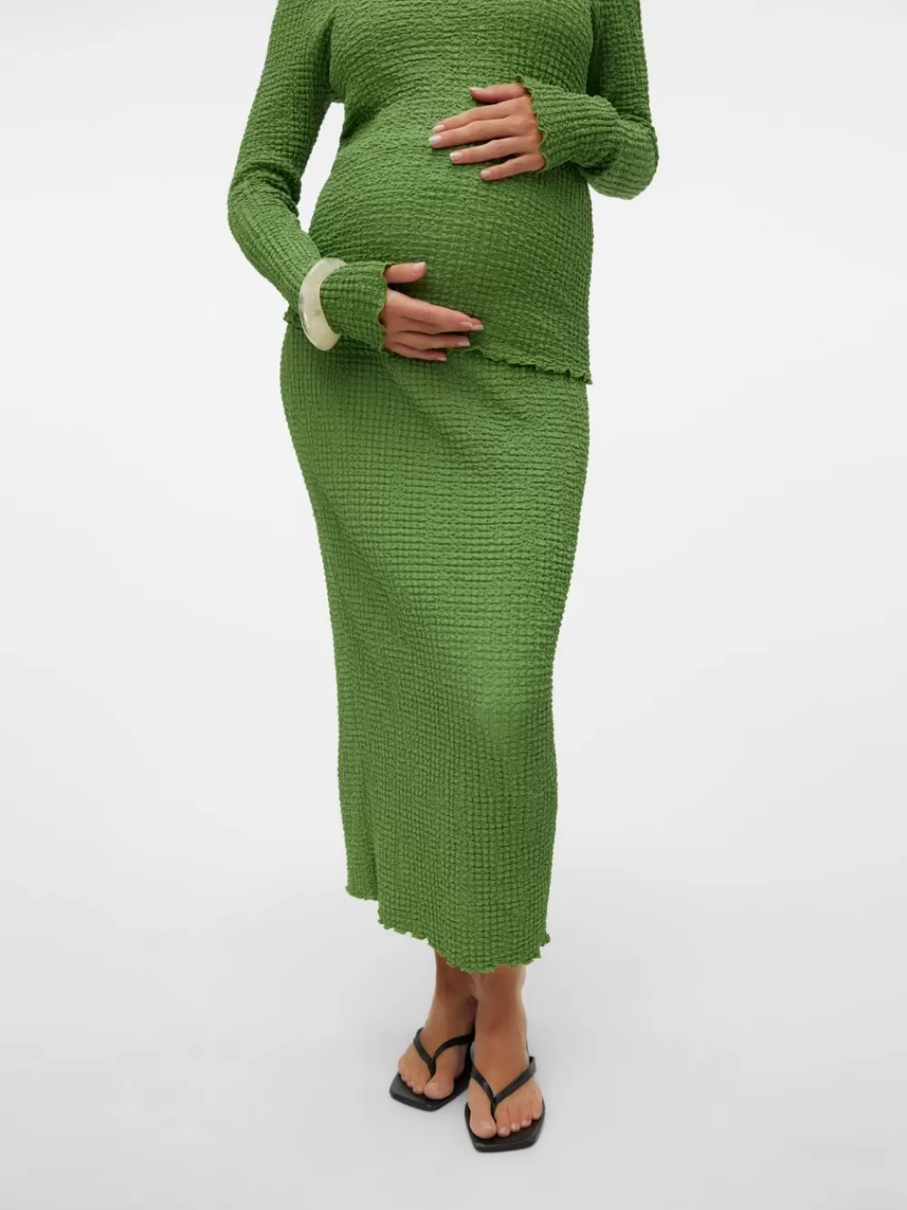 VERO MODA Pitkä hame Forest Green New