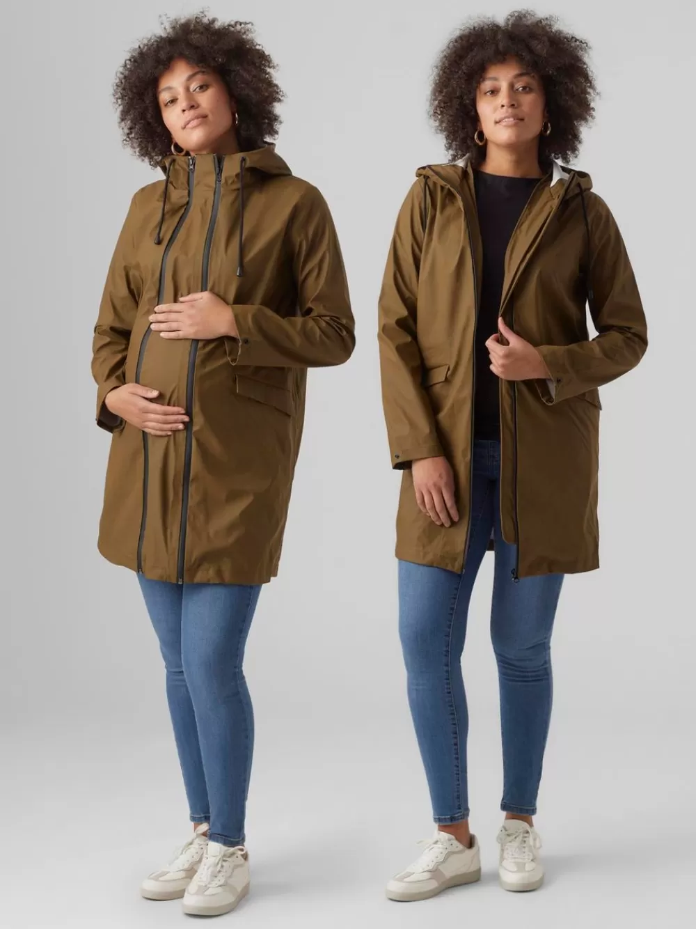 VERO MODA Raskaus-Sadetakki Dark Olive Discount