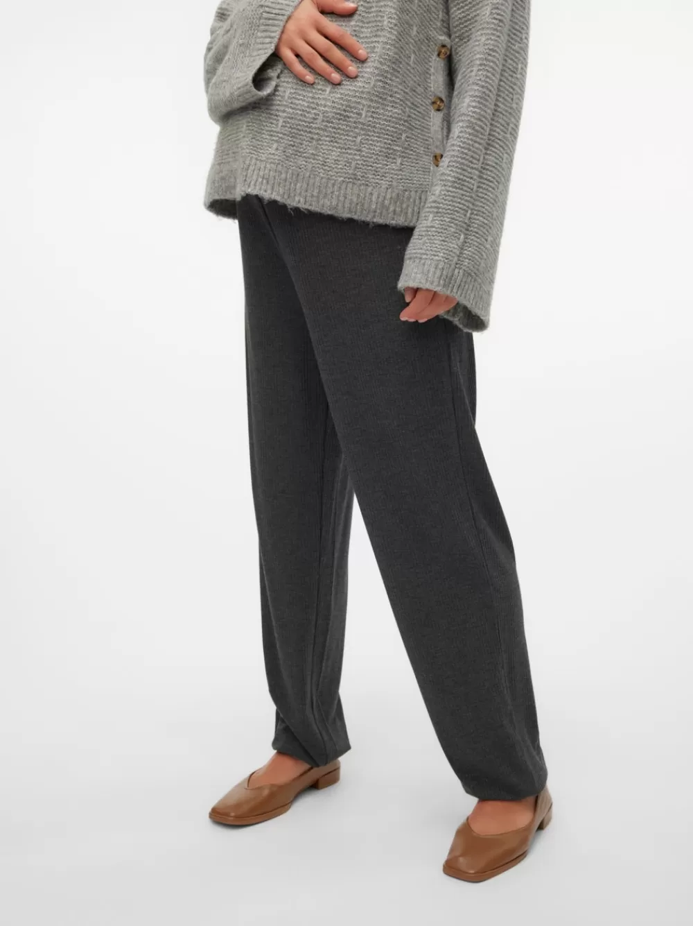 VERO MODA Regular fit Housut Dark Grey Melange Sale
