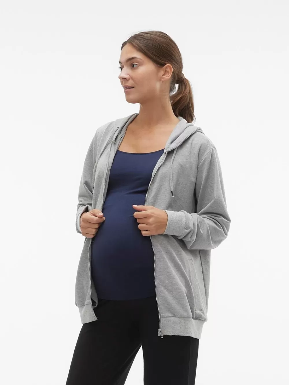 VERO MODA Regular fit Hupullinen Svetarit Light Grey Melange Flash Sale
