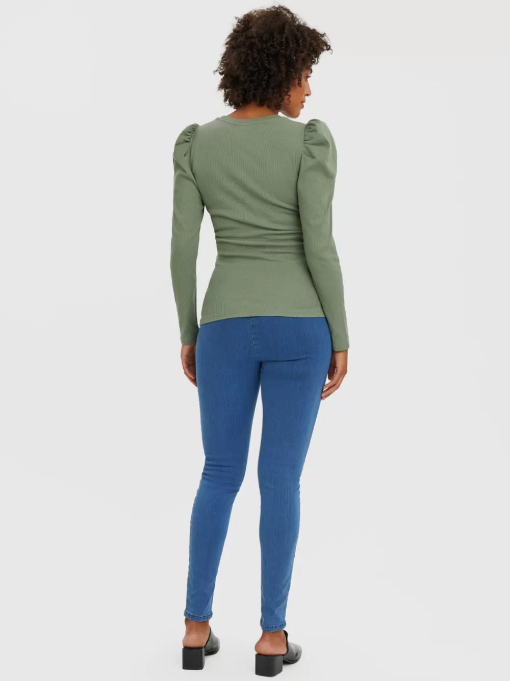 VERO MODA Regular fit O-pääntie Keinonahkaiset hihat Topit Laurel Wreath Store