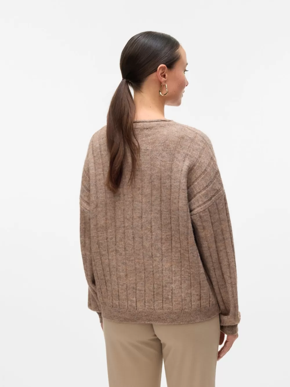 VERO MODA Regular fit O-pääntie Neulepuserot Silver Mink Best