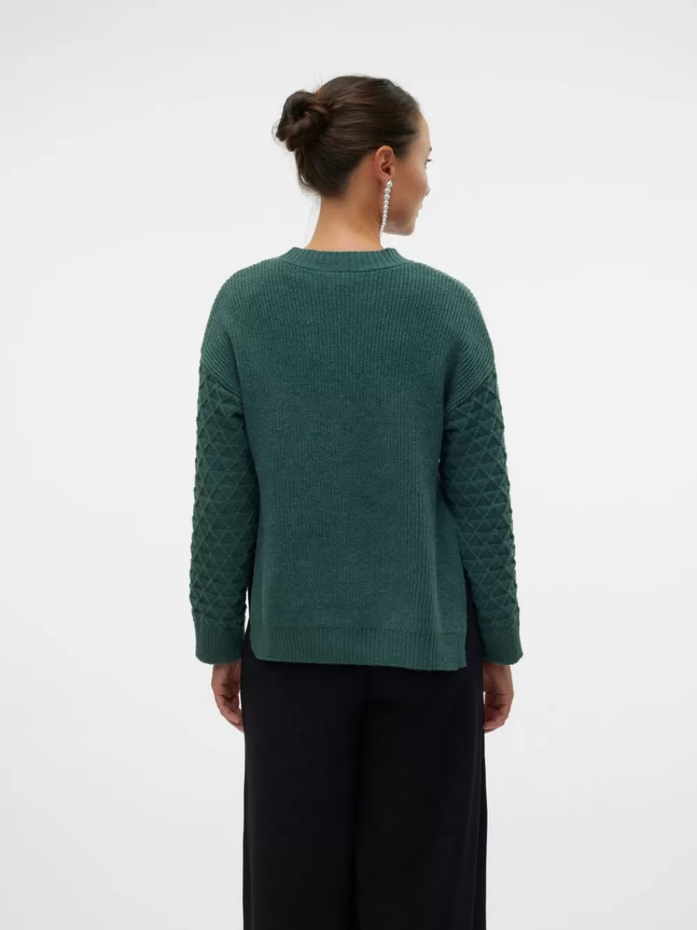 VERO MODA Regular fit O-pääntie Neulepuserot Smokey Olive Flash Sale