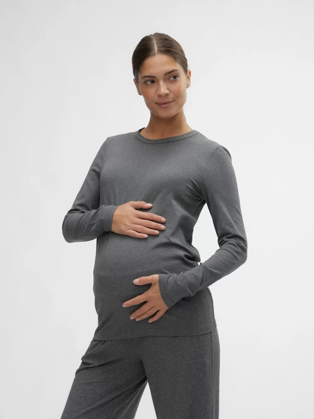 VERO MODA Regular fit O-pääntie Slim fit -hihat Hihattomat topit Dark Grey Melange Hot