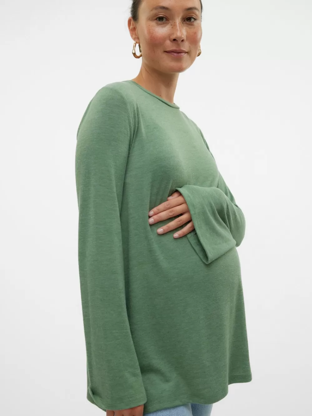 VERO MODA Regular fit O-pääntie Topit Hedge Green Flash Sale