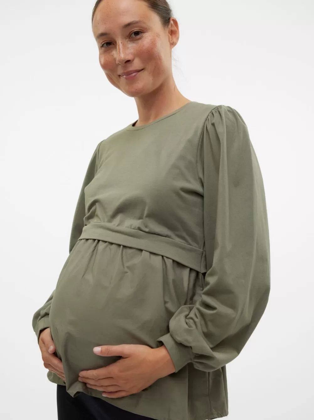 VERO MODA Regular fit O-pääntie Topit Smokey Olive Hot