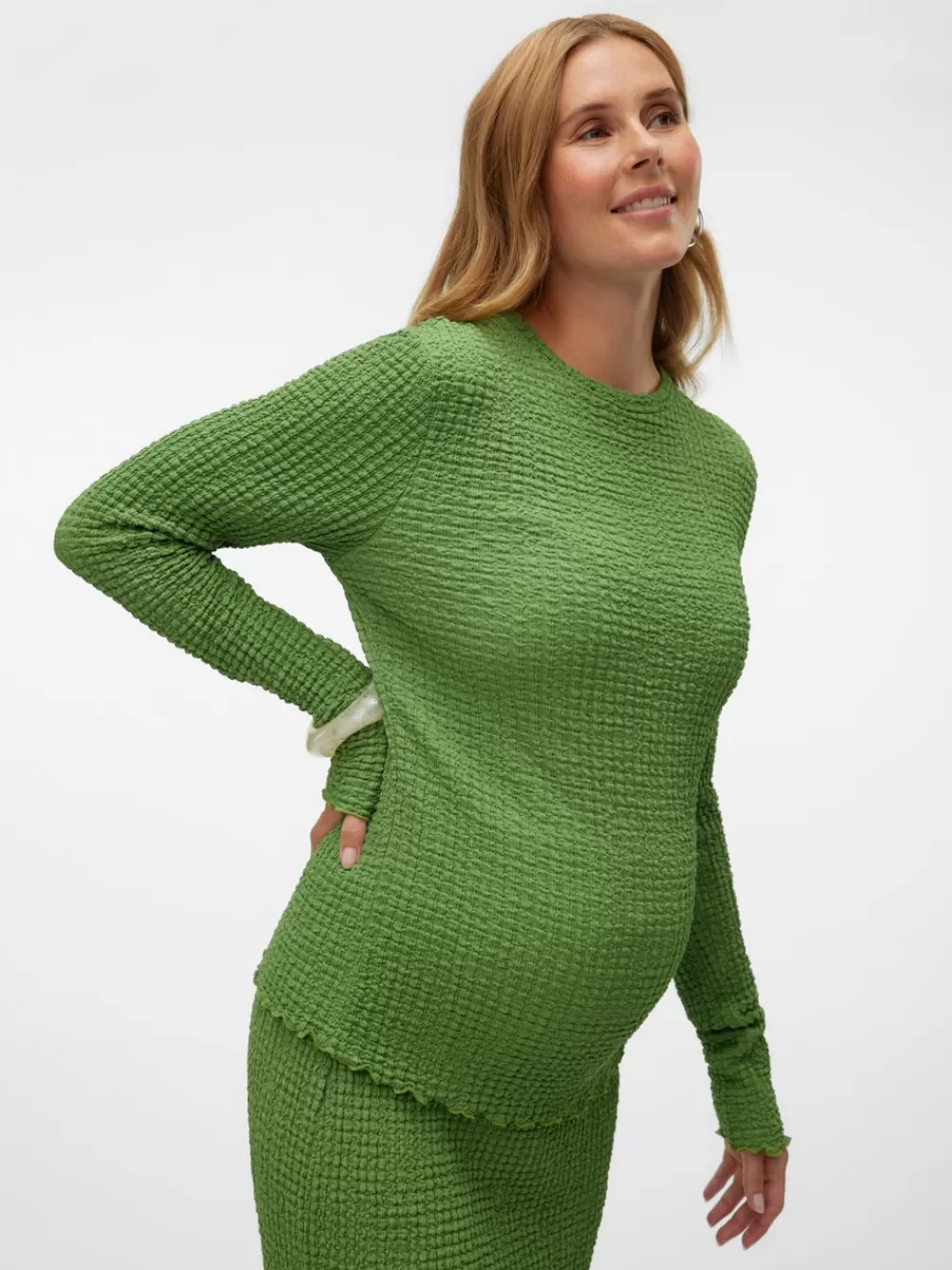 VERO MODA Regular fit O-pääntie Topit Forest Green Hot