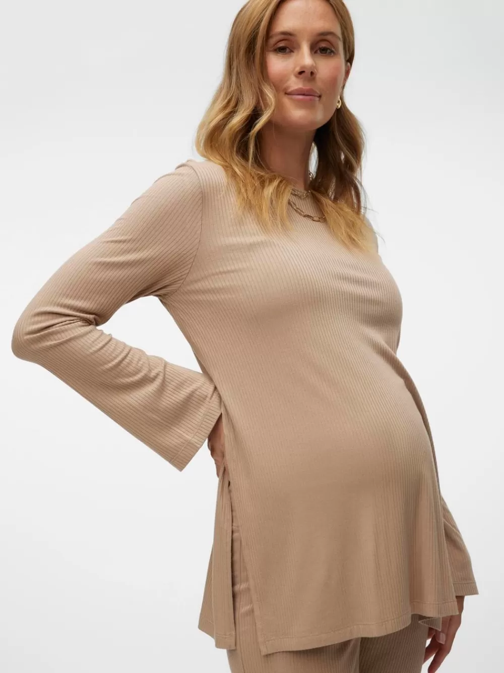 VERO MODA Regular fit O-pääntie Topit Silver Mink Discount