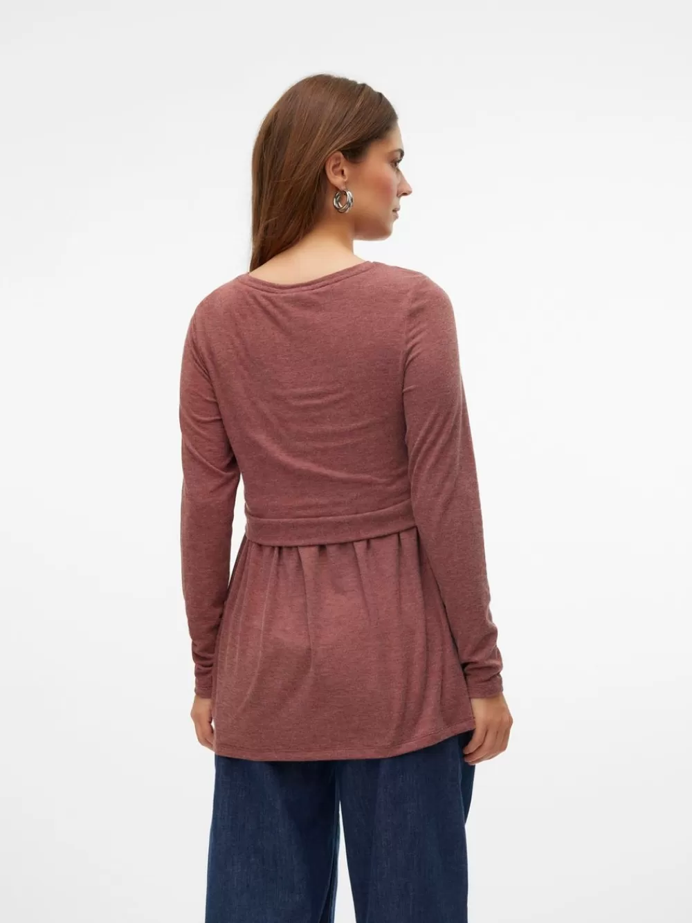 VERO MODA Regular fit O-pääntie Topit Fired Brick Clearance