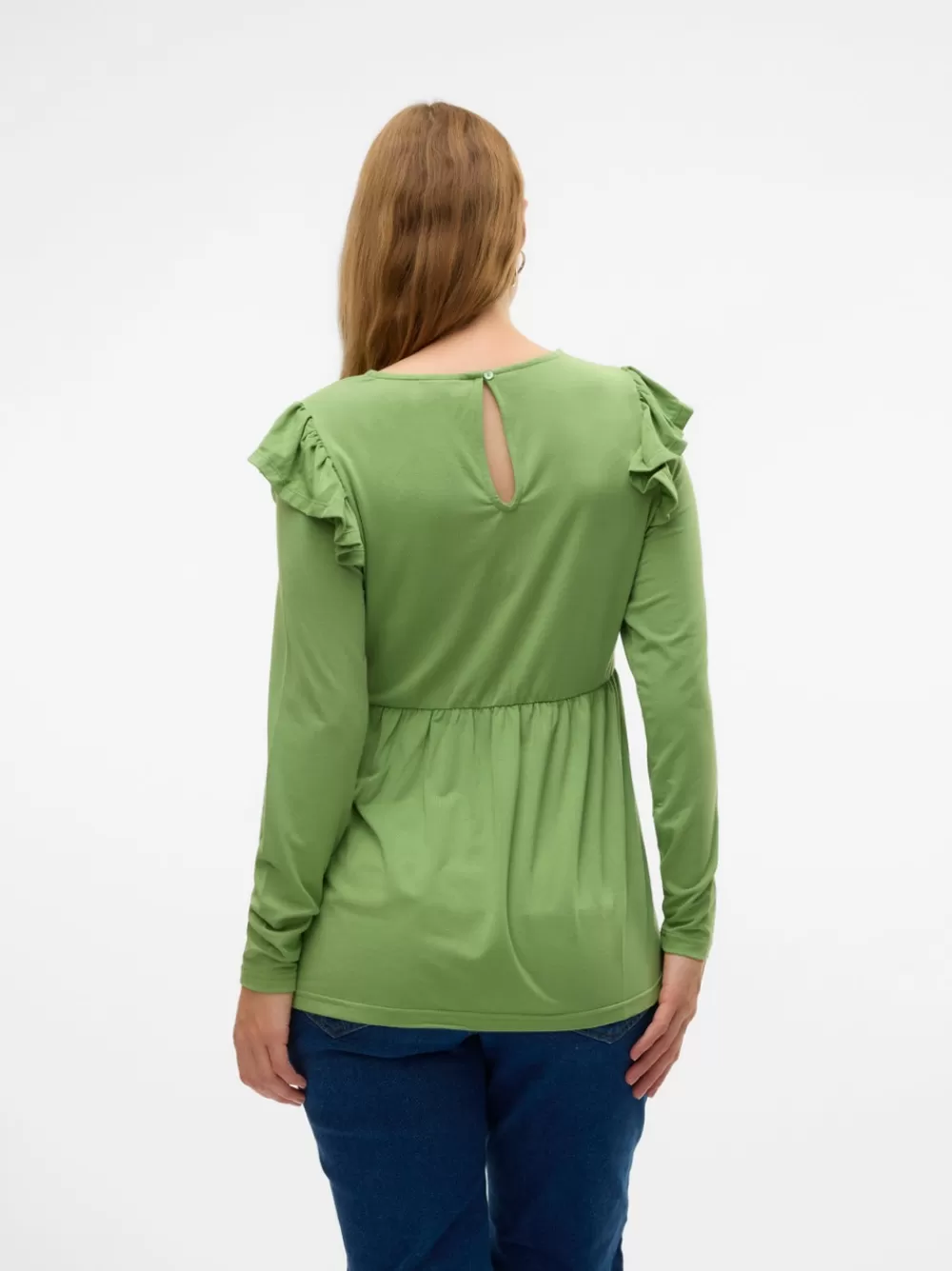 VERO MODA Regular fit O-pääntie Topit Forest Green Cheap
