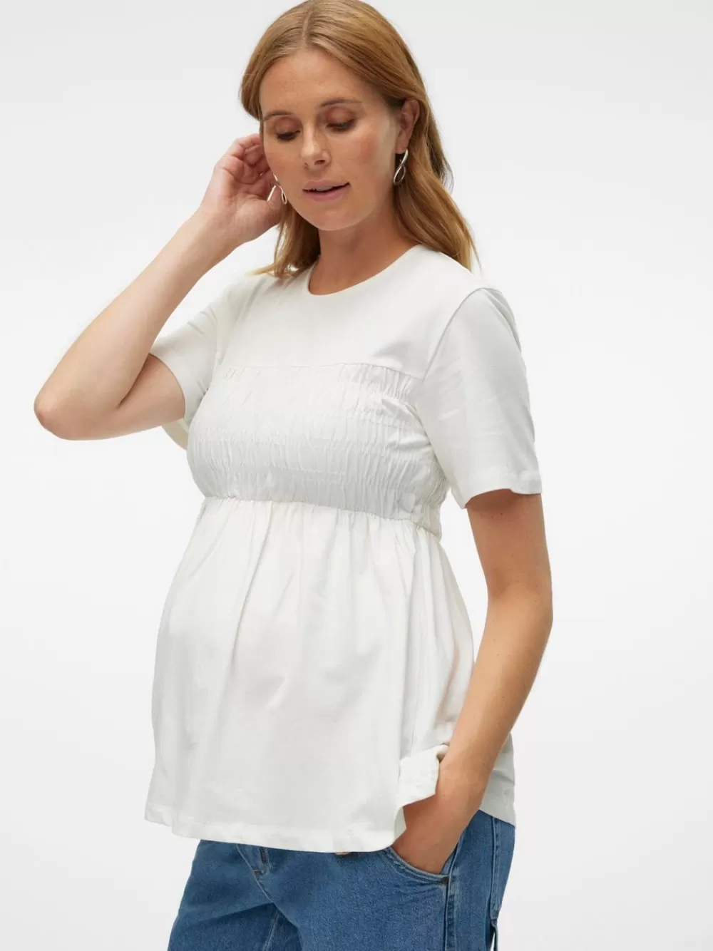 VERO MODA Regular fit O-pääntie T-paidat Snow White Discount