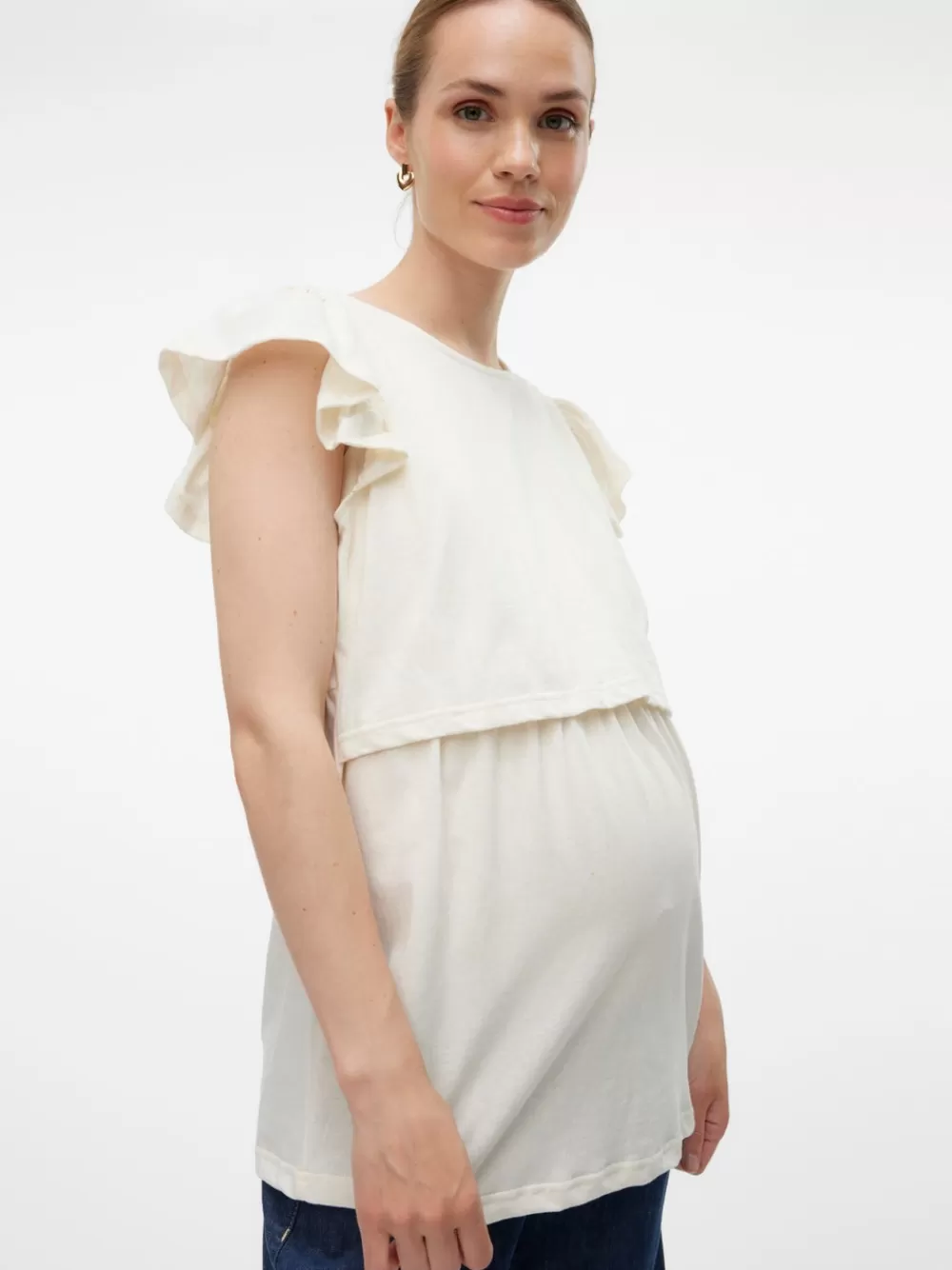 VERO MODA Regular fit U-pääntie Topit Whitecap Gray Store