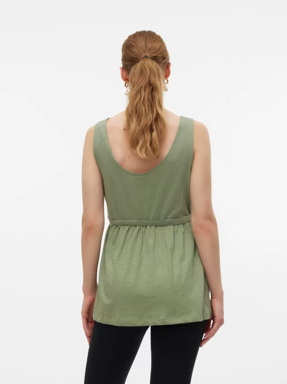 VERO MODA Regular fit U-pääntie Topit Hedge Green Cheap
