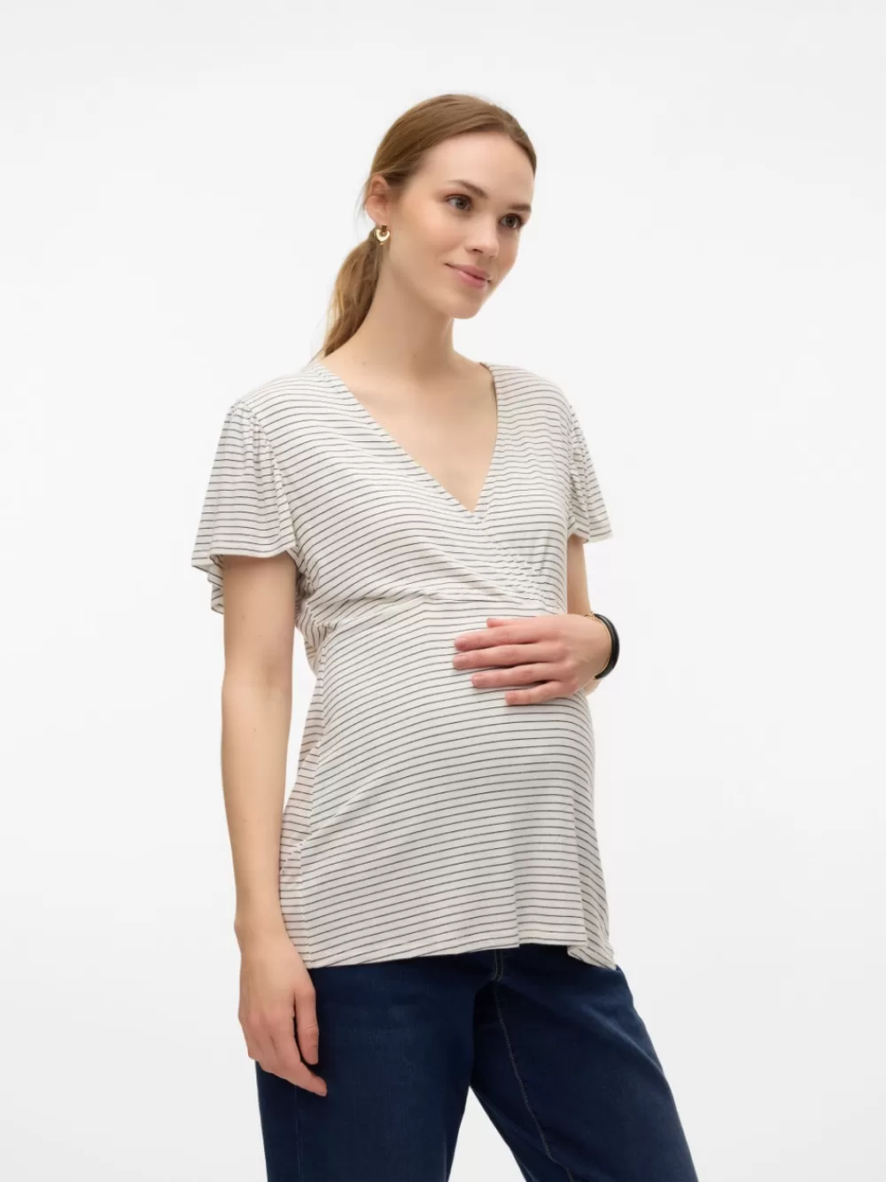 VERO MODA Regular fit V-pääntie Topit Snow White Store