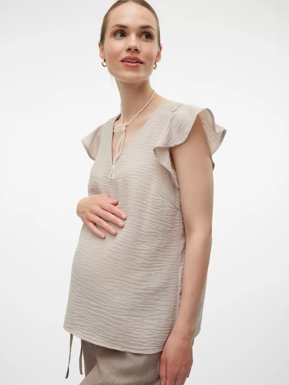 VERO MODA Regular fit V-pääntie Topit Silver Lining Best