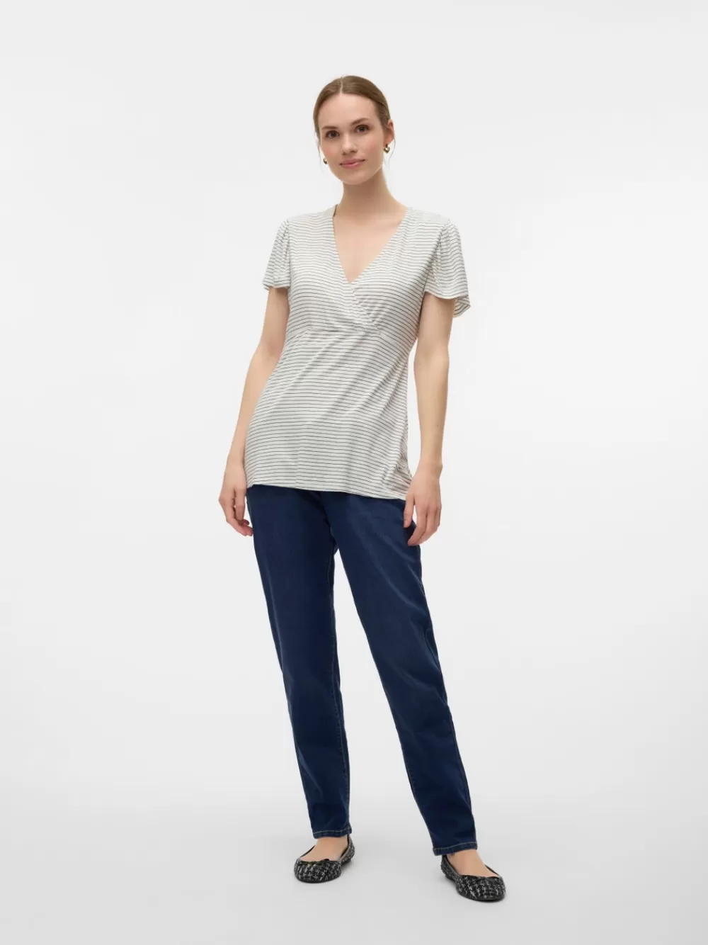VERO MODA Regular fit V-pääntie Topit Snow White Store