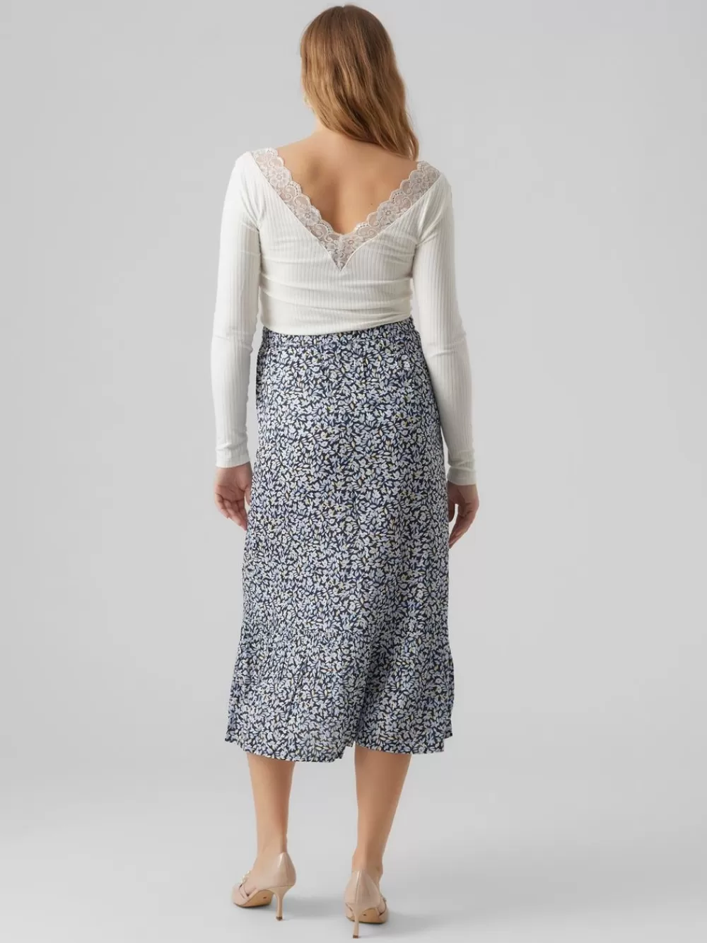 VERO MODA Regular fit V-pääntie Topit Snow White Cheap