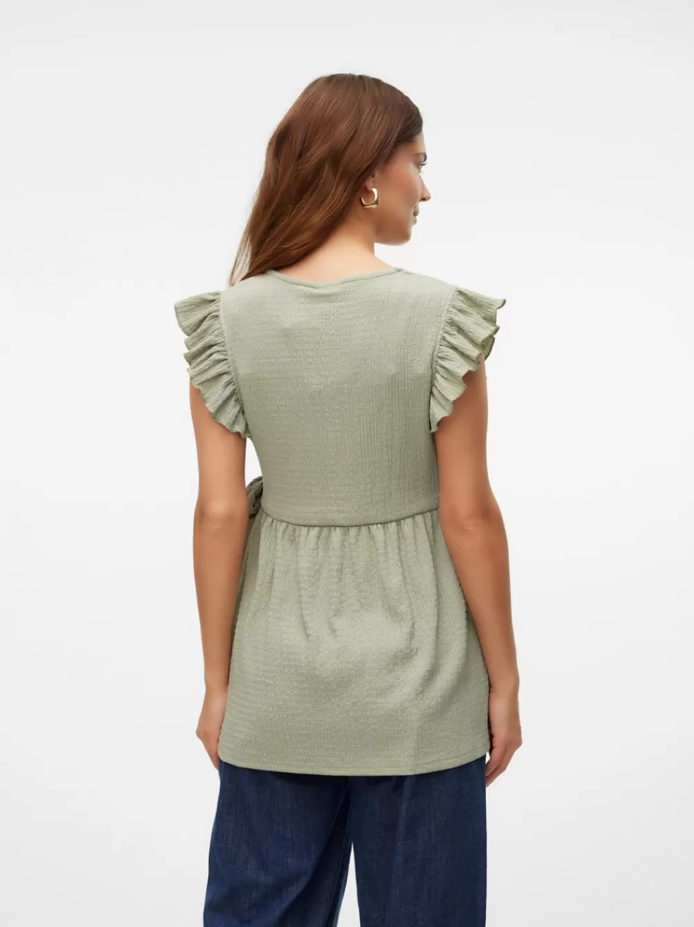 VERO MODA Regular fit V-pääntie Topit Desert Sage Sale