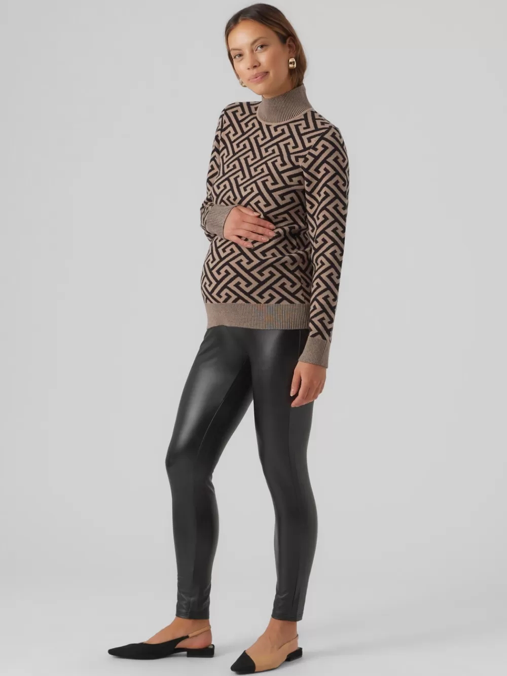 VERO MODA Skinny fit Korkea vyötärö Leggingsit Black Sale