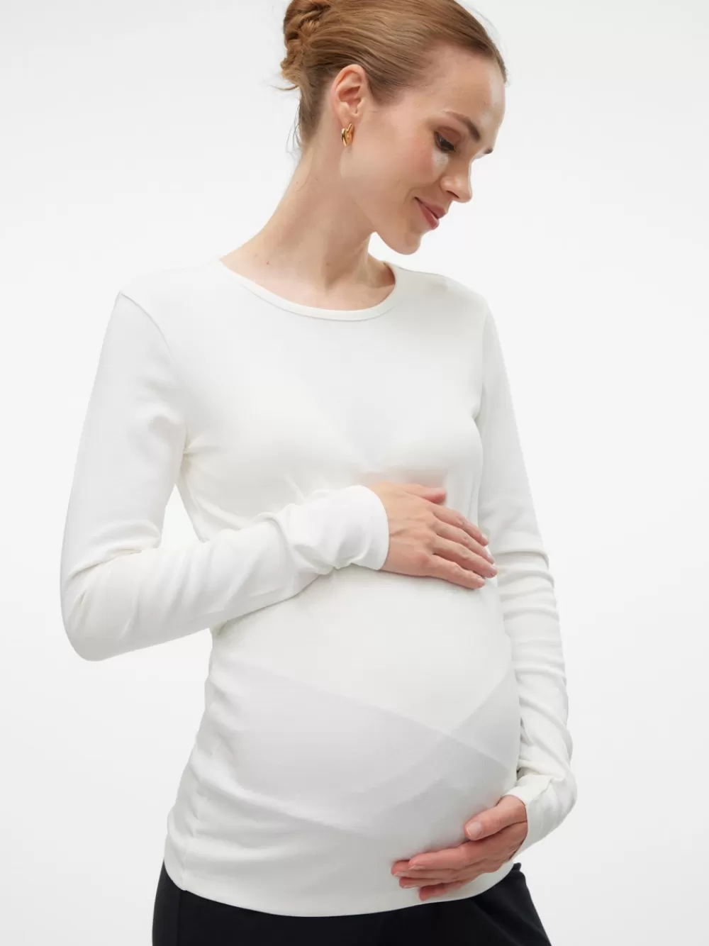 VERO MODA Slim fit O-pääntie Topit Snow White Shop