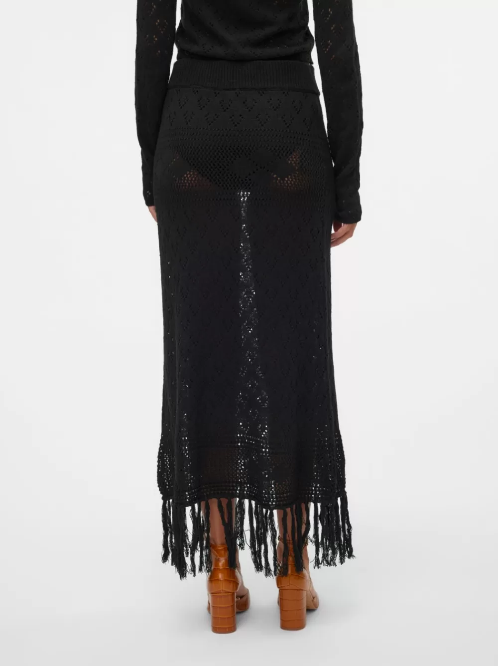 VERO MODA SNBETH Normaali vyötärö Pitkä hame Black Store