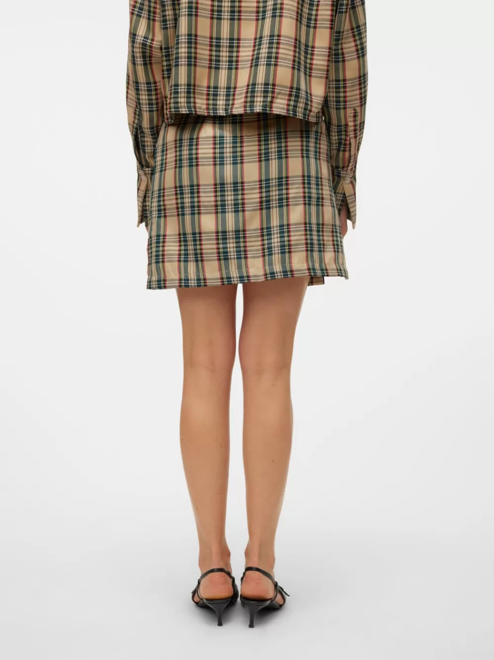 VERO MODA SNCOURTENEY Korkea vyötärö Minihame Oatmeal New