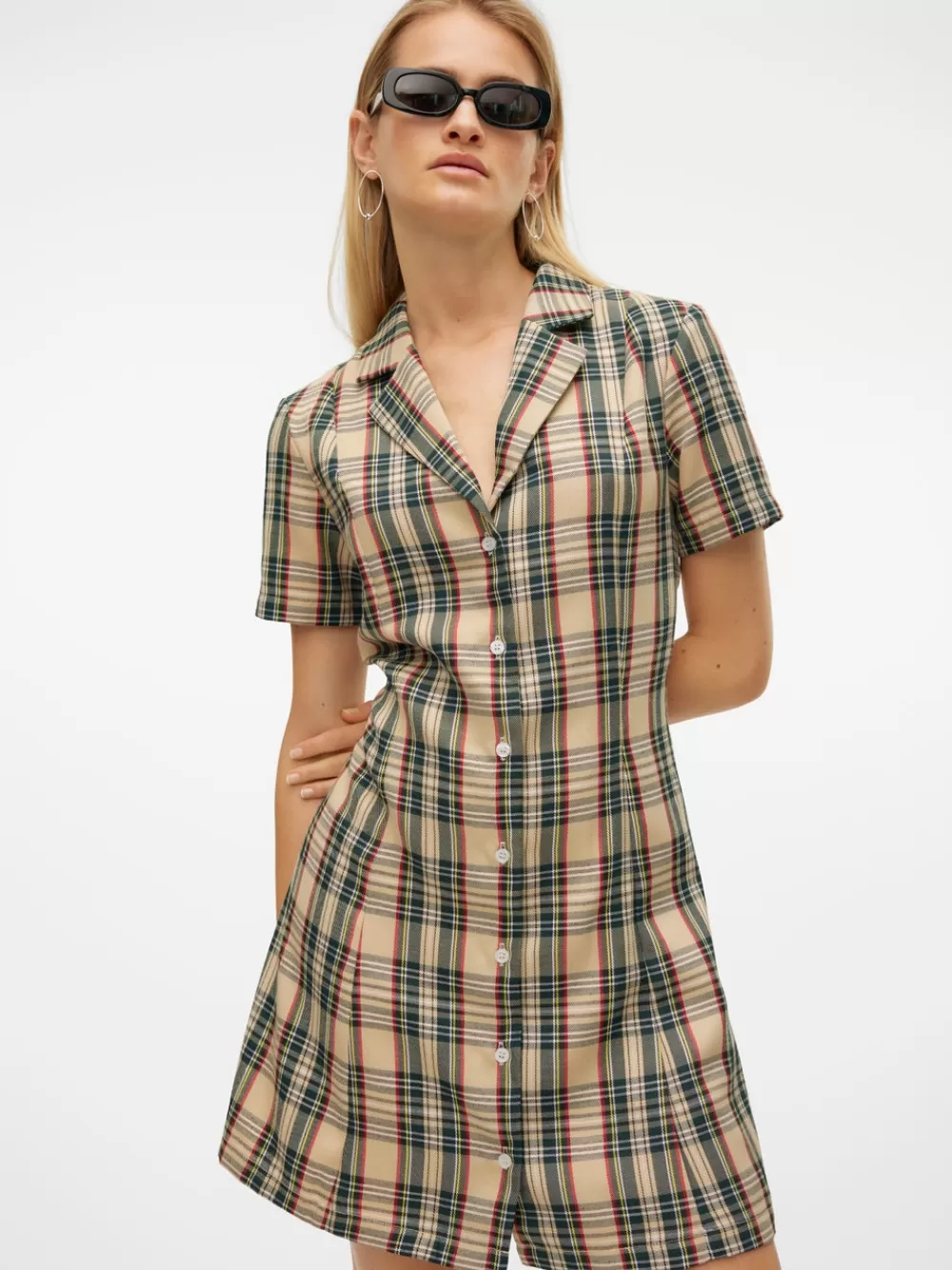 VERO MODA SNCOURTENEY Lyhyt mekko Oatmeal Flash Sale