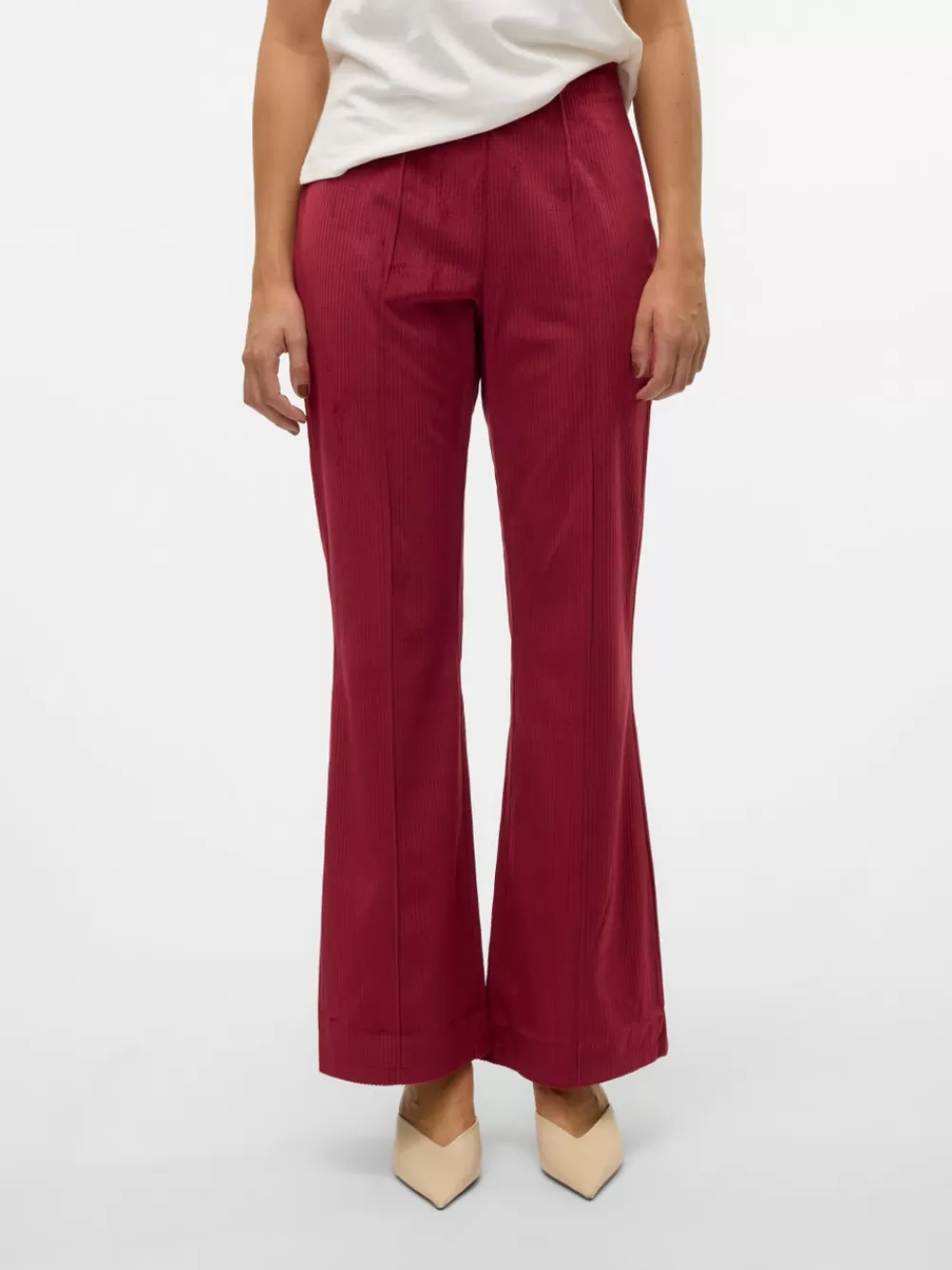 VERO MODA SNDIANA Korkea vyötärö Housut Rumba Red Outlet
