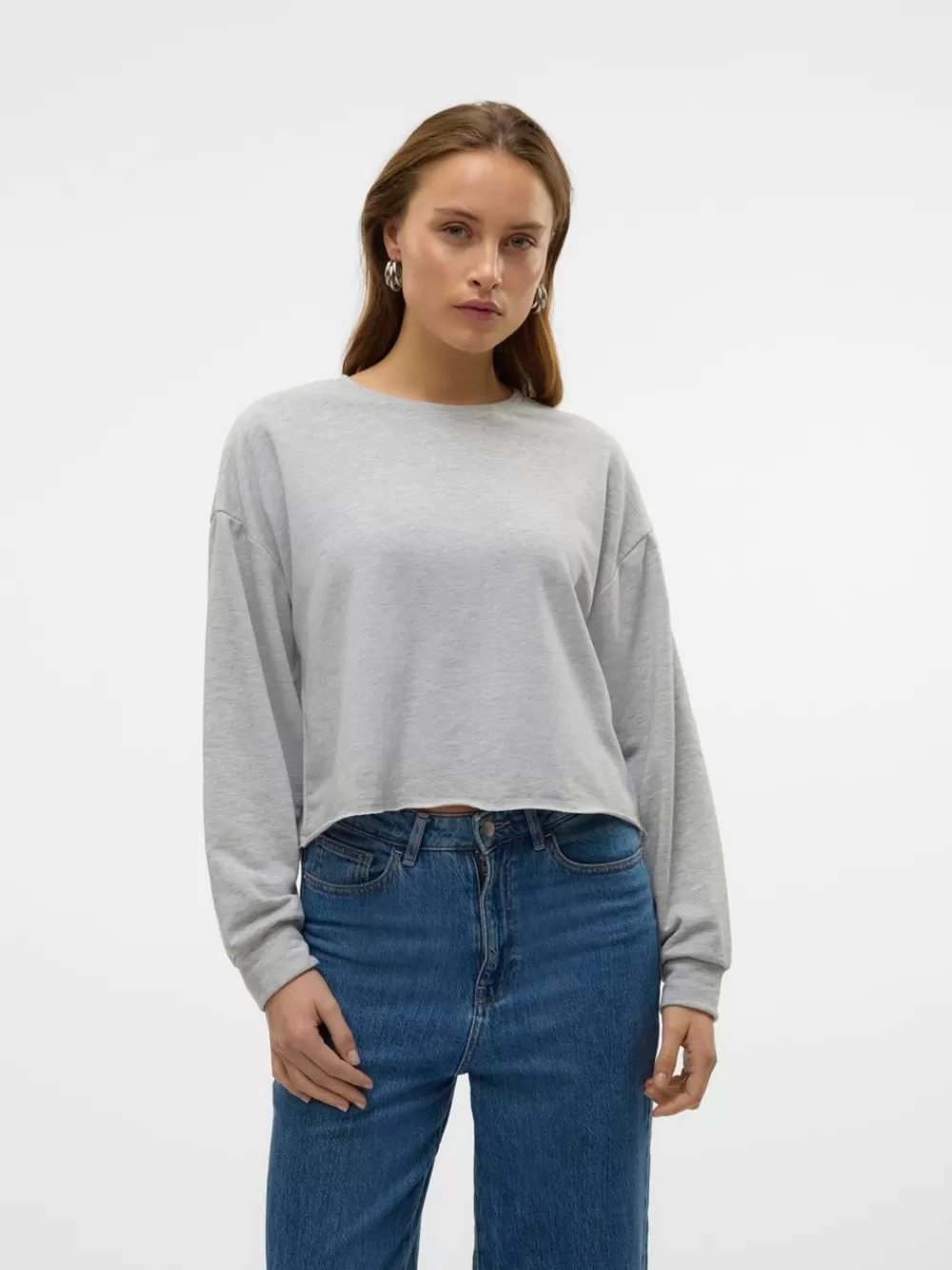 VERO MODA SNLOA Svetarit Light Grey Melange Outlet