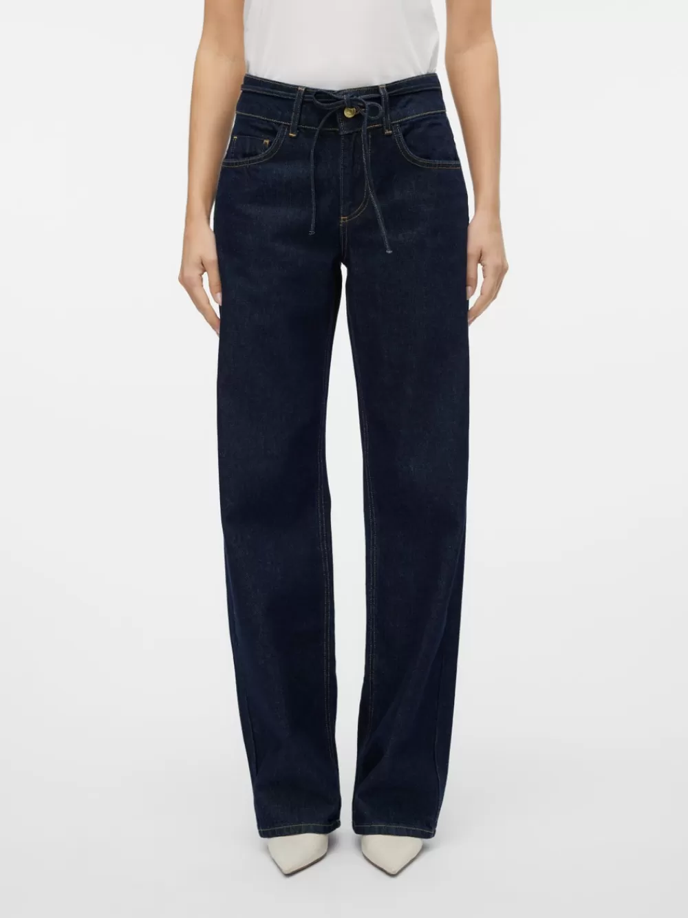 VERO MODA SNRANCY Loose fit Farkut Dark Blue Denim Best