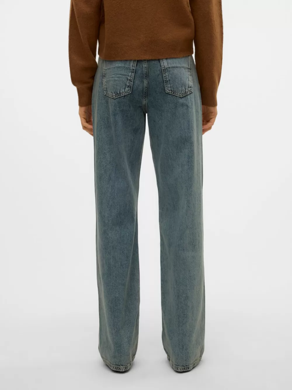 VERO MODA SNRANCY Normaali vyötärö Wide fit Farkut Blue Denim Best Sale
