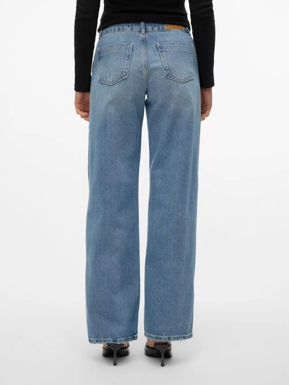VERO MODA SNRANCY Normaali vyötärö Wide fit Farkut Light Blue Denim Online