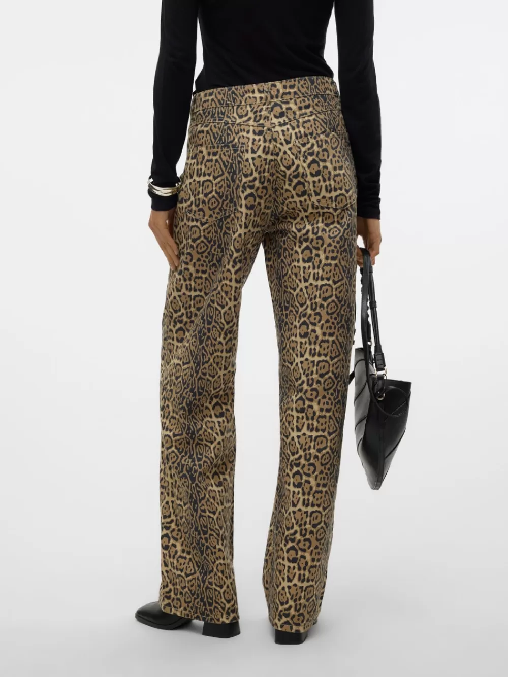 VERO MODA SNTOKEY Matala vyötärö Straight fit Farkut Nomad Hot