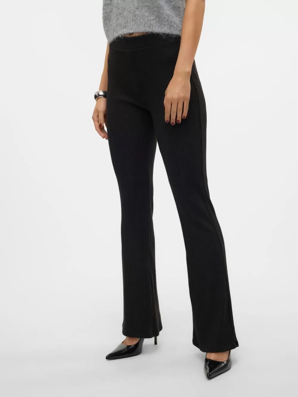 VERO MODA SNVIO Korkea vyötärö Housut Black Best Sale