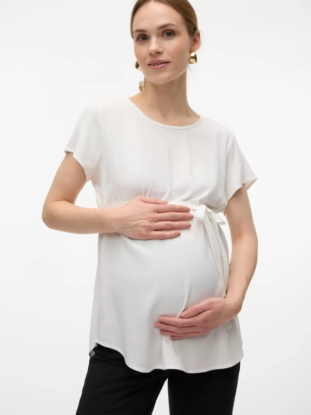 VERO MODA Standard fit O-pääntie Topit Snow White Flash Sale