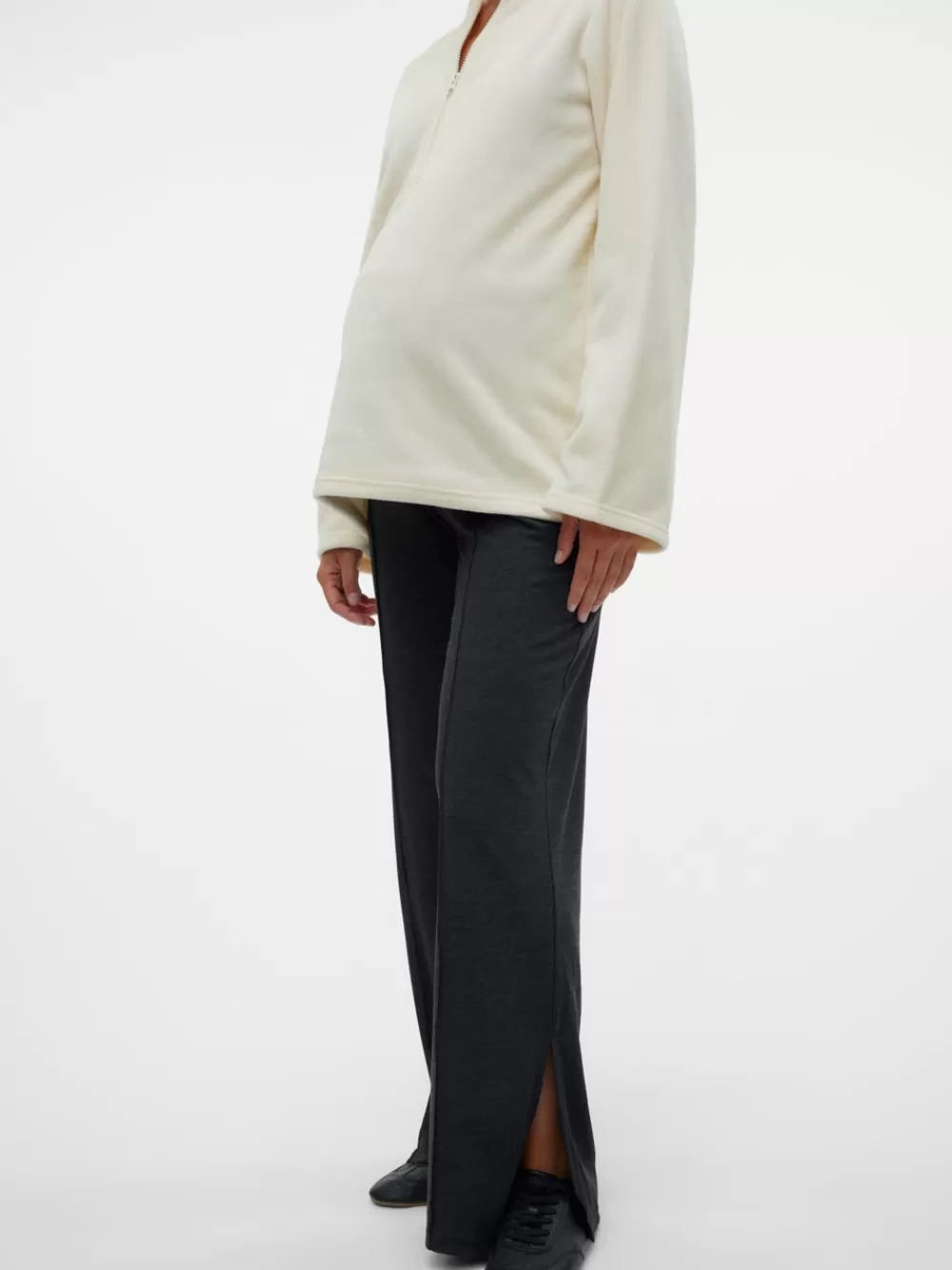 VERO MODA Straight fit Housut Dark Grey Melange Cheap