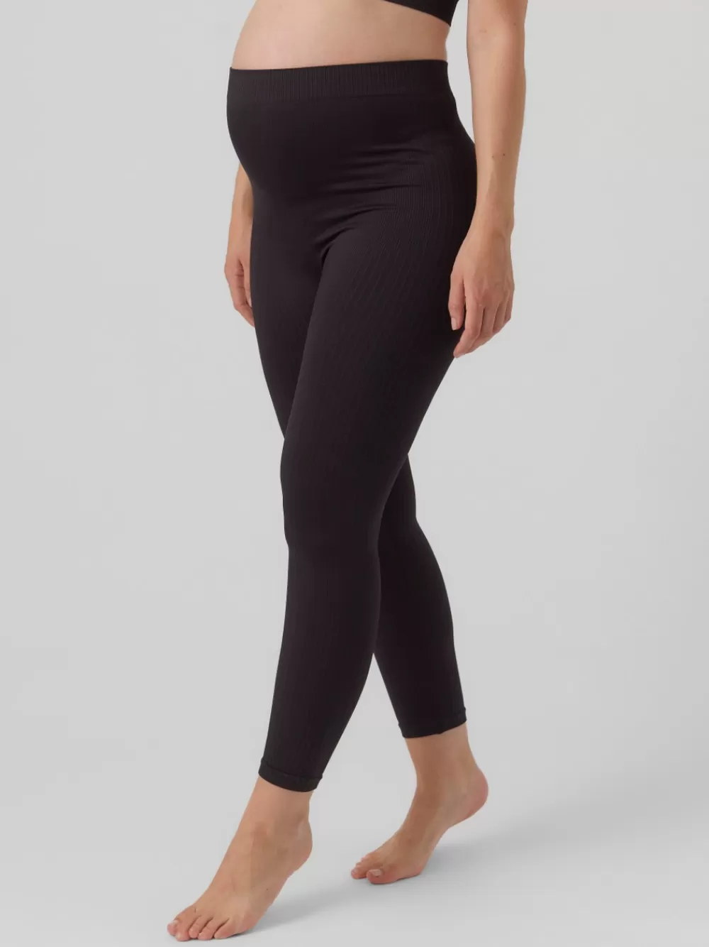 VERO MODA Tight fit Erittäin korkea vyötärö Leggingsit Black Hot