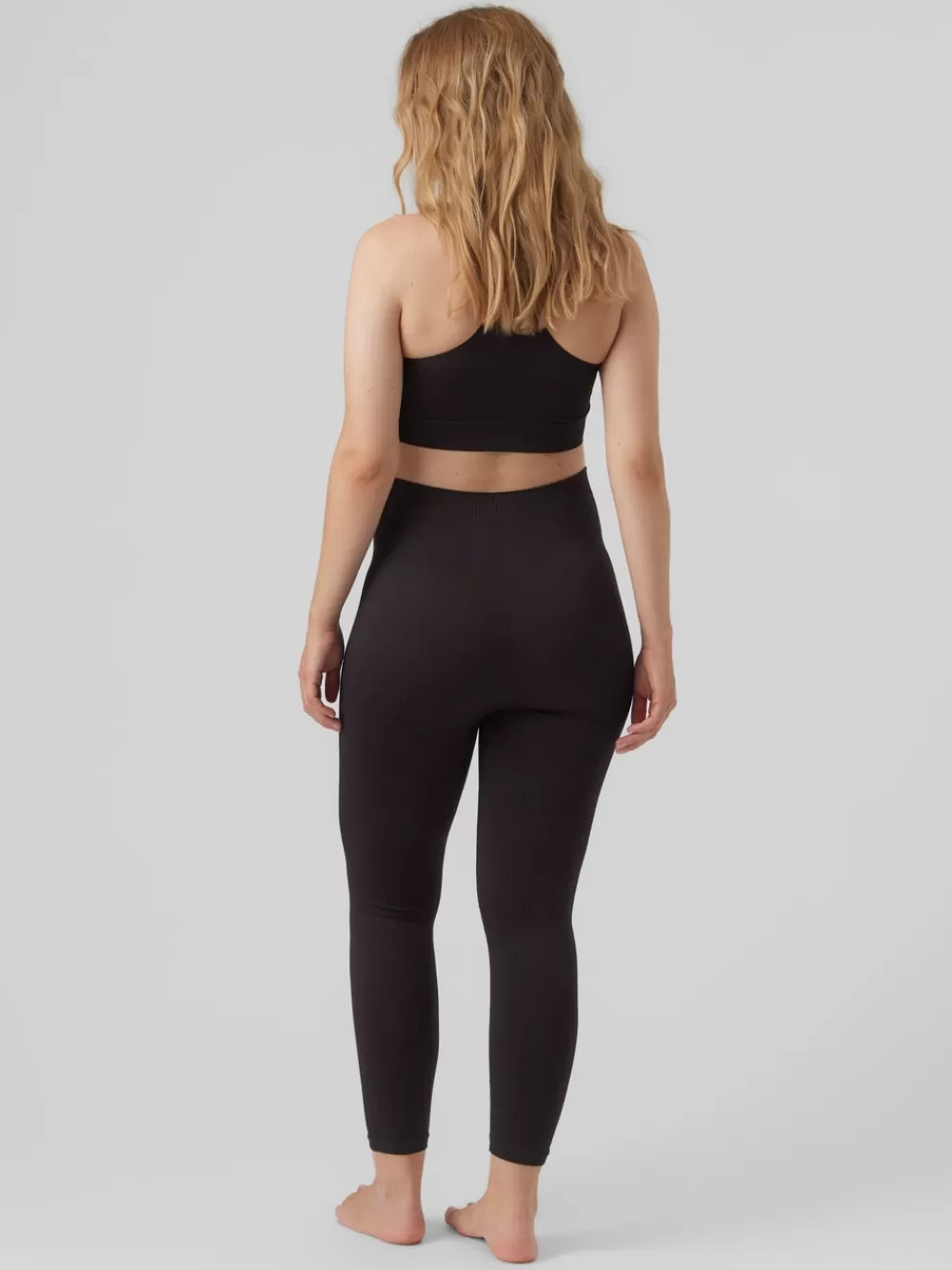 VERO MODA Tight fit Erittäin korkea vyötärö Leggingsit Black Hot