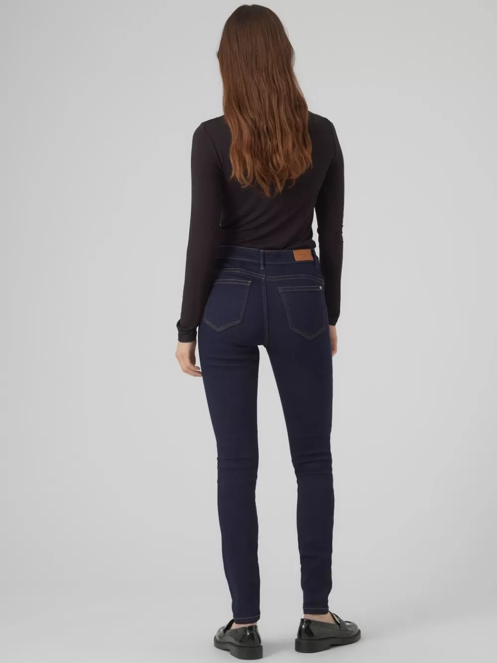 VERO MODA VMALIA Normaali vyötärö Slim fit Farkut Dark Blue Denim Fashion